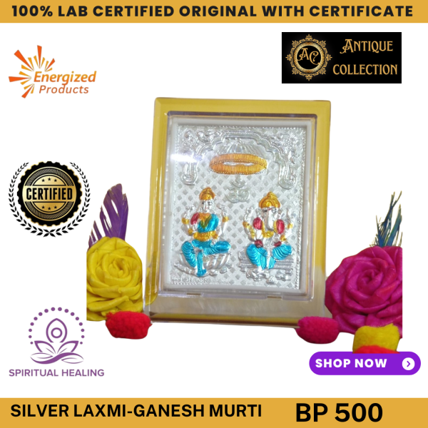 Original Silver Laxmi-Ganesh Murti